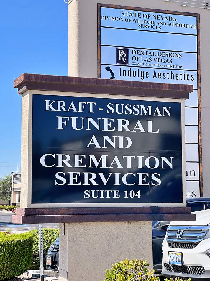 Kraft-Sussman Funeral, sign