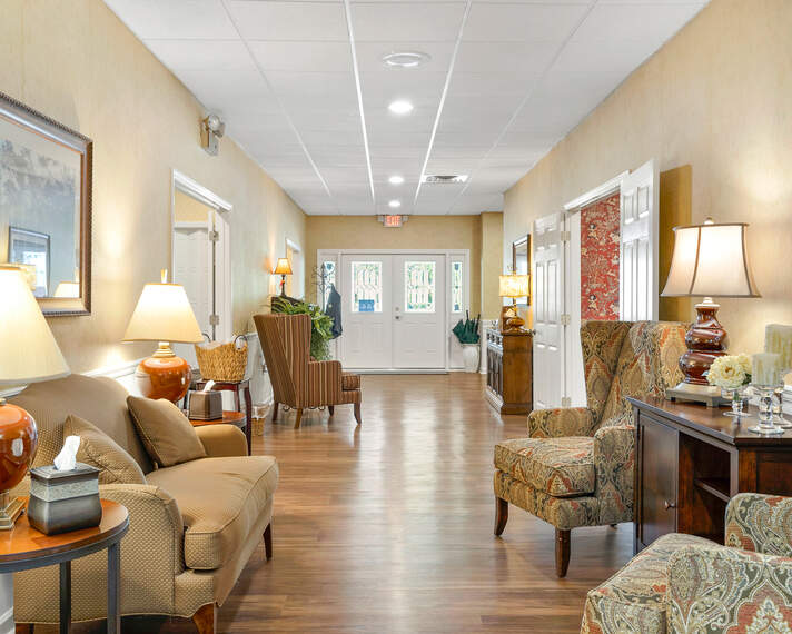 Island Funeral Home, interior
