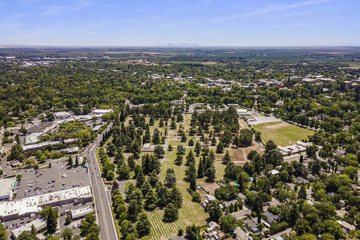 Chico Cemetery, aerial view