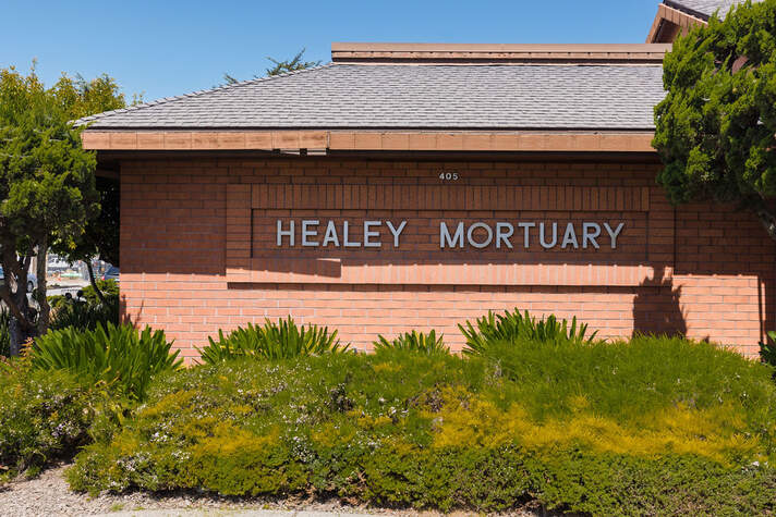 Healey Mortuary, sign