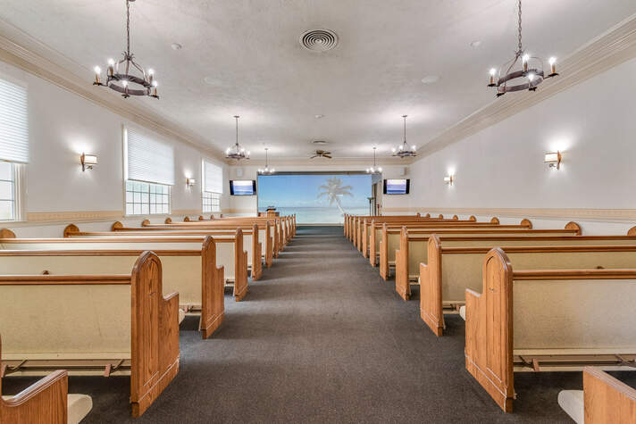 Mission Mortuary Monterey, interior