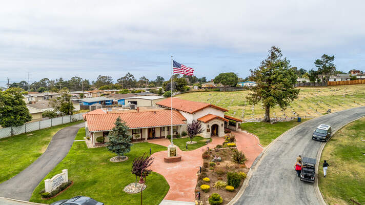 Mission Memorial Park, aerial