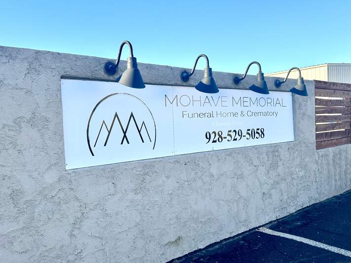 Mohave Memorial Funeral sign