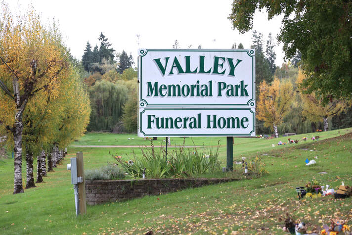 Photo of Valley Memorial Park in Hillsboro, Oregon, sign