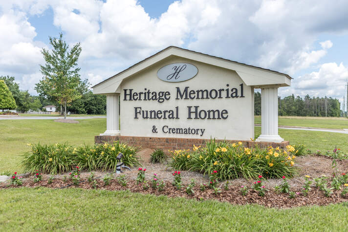 Heritage Memorial Funeral Home, sign