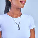Silver Amulet Engraved Cremation Necklace image number 3