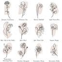 Memorial Necklace Birth Flowers image number 2