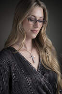 Elegant Cross Cremation Necklace image number 4