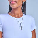 Elegant Cross Cremation Necklace image number 2