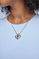 Double Heart Cremation Necklace  image number 8