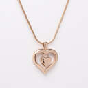 Double Heart Cremation Necklace - Rose Gold  image number 4