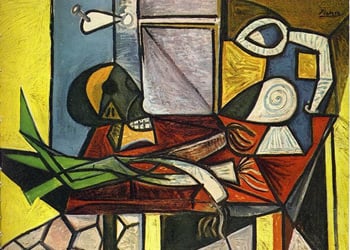 Still Life with Skull Leeks and Pitcher Picasso